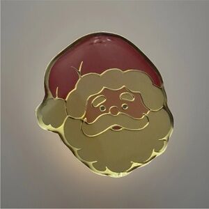 Vintage Tiny 1” Santa Claus Brooch -